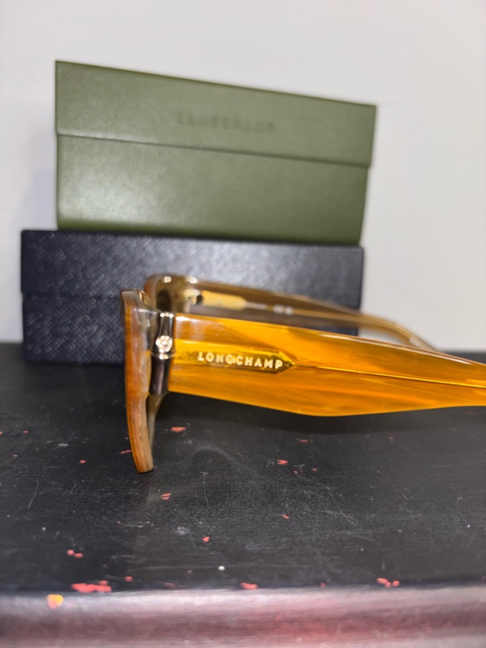 Longchamp LO7455 Honey Bamboo Sunglasses and Case NWT - Picture 2 of 5